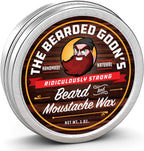 Ridiculously Strong Mustache and Beard Wax for Men | All Day Style Control to Tame Facial Hair | All Natural Handlebar Moustache Wax - 1oz (30ml)