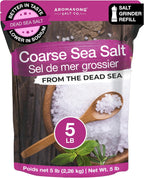 Aromasong Coarse Sea Salt for Grinder Refill - 100% Pure & Natural Dead Sea Salt Coarse Grain Bulk 5 Lb. Packaging May Vary