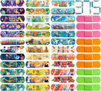 Sublaga 375 Pcs Kids Bandages, 33 Styles Cute Bandage for Kid, Toddler Bandage, Bandages Kids Variety Pack, Adhesive Flexible Cartoon Protection Care Cuts for Girls Boys