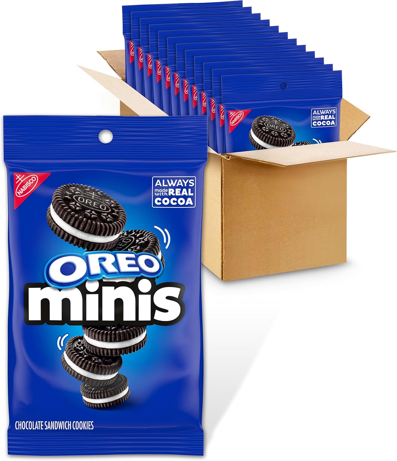OREO Minis Chocolate Sandwich Cookies, 12 - 3 oz Bags