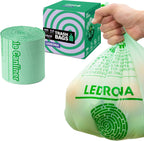100 Compostable Trash Bags - 2.6 Gallon Garbage Bags for Kitchen Bin - Unscented, Leak Proof, Extra Strong - Disposable Food Waste Basket Liners - Certified by BPI & OK compost HOME by TÜV AUSTRIA
