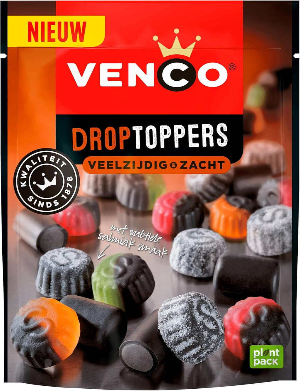 Venco Droptoppers Veelzijdig & Zacht I Soft Liquorice and Salmiac Variety Mix I 225g 7.93 ounce