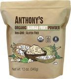 Anthony's Organic Baobab Fruit Powder, 12 oz, Gluten Free, Non GMO