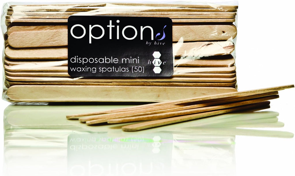 Hive Options Disposable Mini Waxing Spatulas - Pack of 50