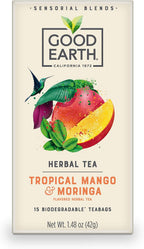Good Earth Sensorial Blends Tropical Moringa & Mango Herbal Tea, 15Count