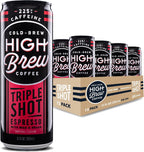 High Brew Coffee, Triple Shot Espresso, Cold Brew Coffee, 11 Fl Oz, Ready-To-Drink (Pack of 12)