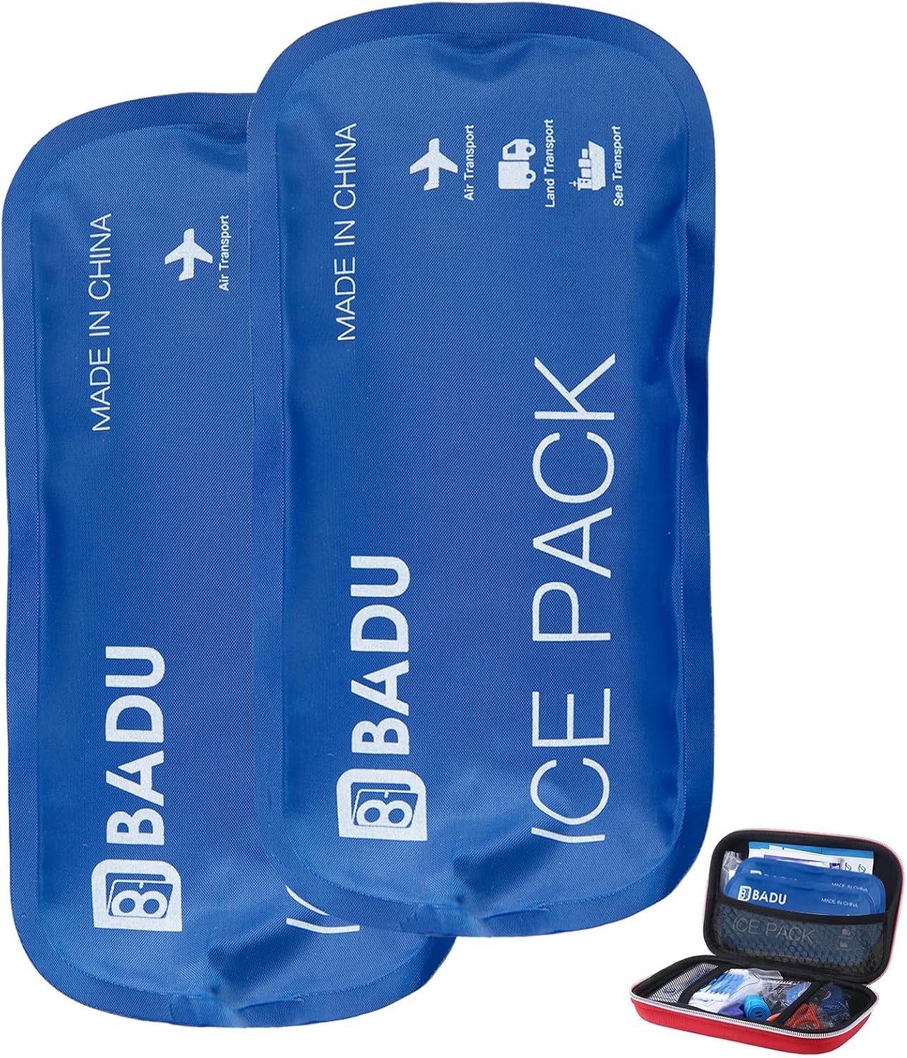 2 PCS Ice Packs for Insulin Cooler Travel Case, Reusable TSA Approved Ice Packs, Travel Ice Packs for Medications, Keep Medication Cool 8-10h in Diabetic Travel Case(Ice Pack Only, No Ice Case)
