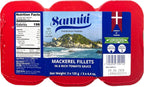 Sanniti Mackerel Fillets in a Rich Tomato Sauce | Super Food | High in Protein | High in Omega 3, 4.4 oz (Pack of 3)