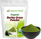 Z Natural Foods Organic Barley Grass Powder - USDA Organic Whole Food Green Blend for Energy Boost, Detox & pH Balance with Amino Acids, Minerals - Antioxidant Mix for Juice, Water, Smoothies, 5 lbs