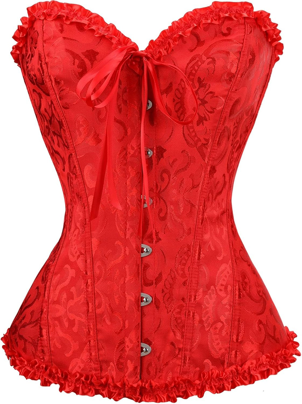 Corset Tops for Women,Bustier Shapewear Lingerie,Lace Tied Renaissance Overbust Corset Push Up Bodysuit