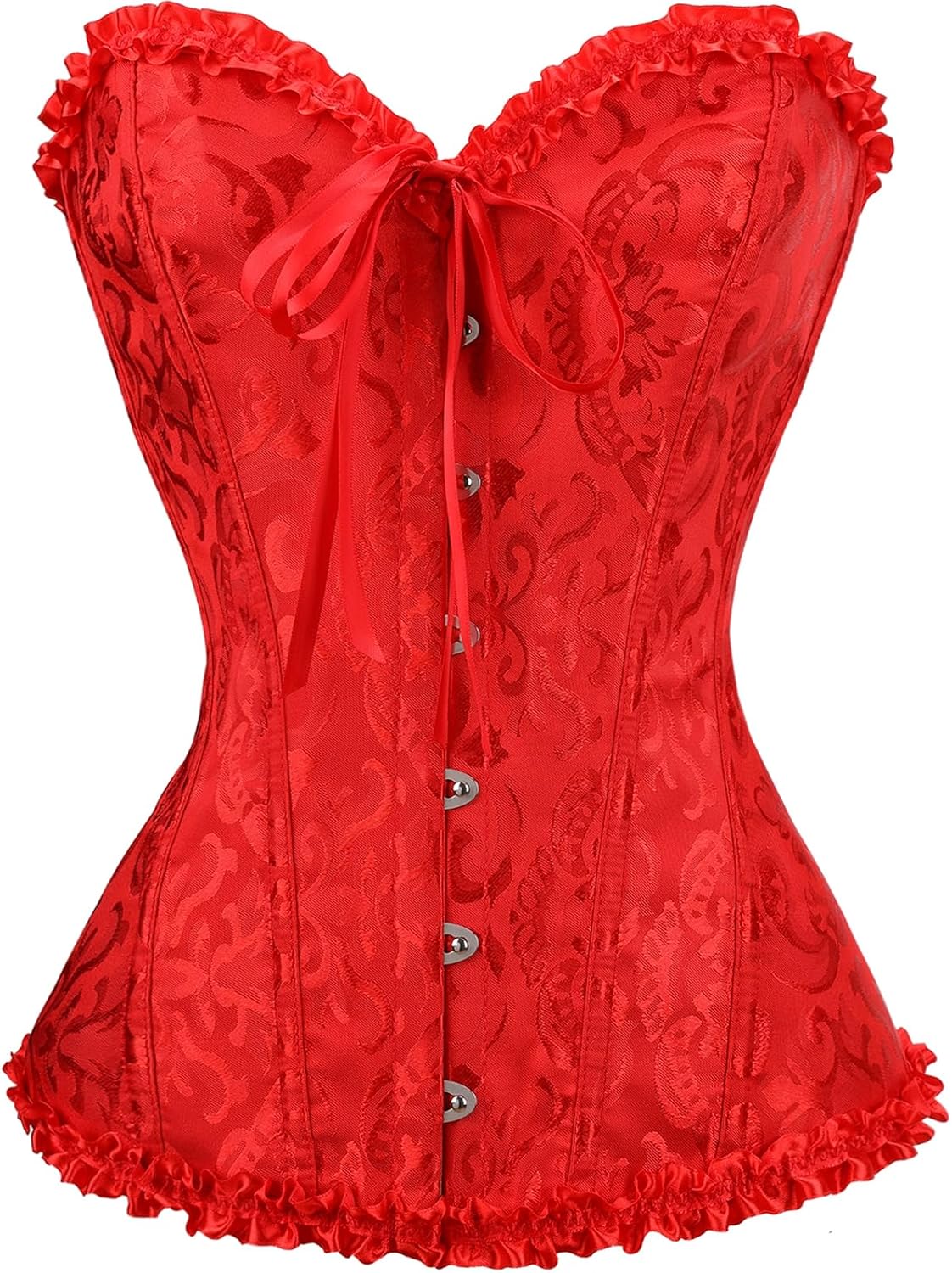 Corset Tops for Women,Bustier Shapewear Lingerie,Lace Tied Renaissance Overbust Corset Push Up Bodysuit