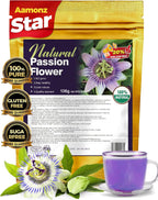 WOTIHA Passion Flower Herb (4.8 oz Bonus Size) - Pure Dried Passion Flower Leaf Cut & Sifted - Natural Passiflora Incarnata for Restful Nighttime & Calm - Non-GMO Loose Leaf Tea - Premium Bulk Value