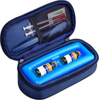Cruxer Insulin Vial Cooler Travel Case for Diabetes,Portable Refrigerated Medicine Organizer with Ice Brick, Small Bottle Protector Bag for Keeping Medication Cool During Travel