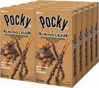 Pocky Almond Crush Biscuit Sticks – Chocolate Cream Covered with Real Almonds – (Pack of 10 boxes, 1.45 oz/each)