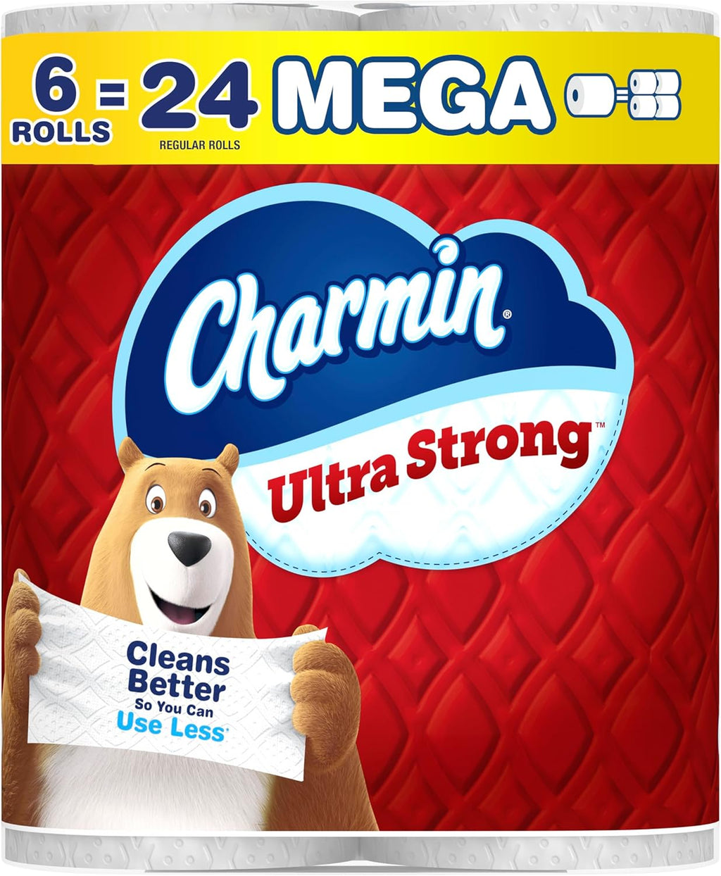 Charmin Ultra Strong Toilet Paper 6 Mega XL Rolls, 330 Sheets Per Roll