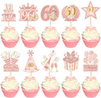 Rsstarxi 40 Pack Happy 60th Birthday Cupcake Toppers Rose Gold Sixty Straight Outta 1966 Cupcake Picks 60 Fabulous Cheers to 60 Years Cake Decorations for Women 60th Birthday Party Supplies