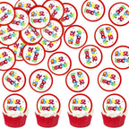 40Pcs Edible Best Teacher Cupcake Toppers School Safe Cupcakes & Teacher Cupcake Toppers Applicable for Opening Ceremony