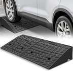 Auto Dynasty Rubber Curb Ramps, 7" Lift Height Curbside Ramp, 4400 LBS/2T Capacity Sidewalk Curb Ramp for Cars Trucks Bikes Motorcycles Wheelchairs, 1 Pack