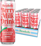 Barebells Berry Milk Drink – 24g Protein, No Added Sugar, High Protein Berry Shake, Ultra-Filtered Milk, Fruity & Creamy – 11.2 fl oz (330ml), 12 Count
