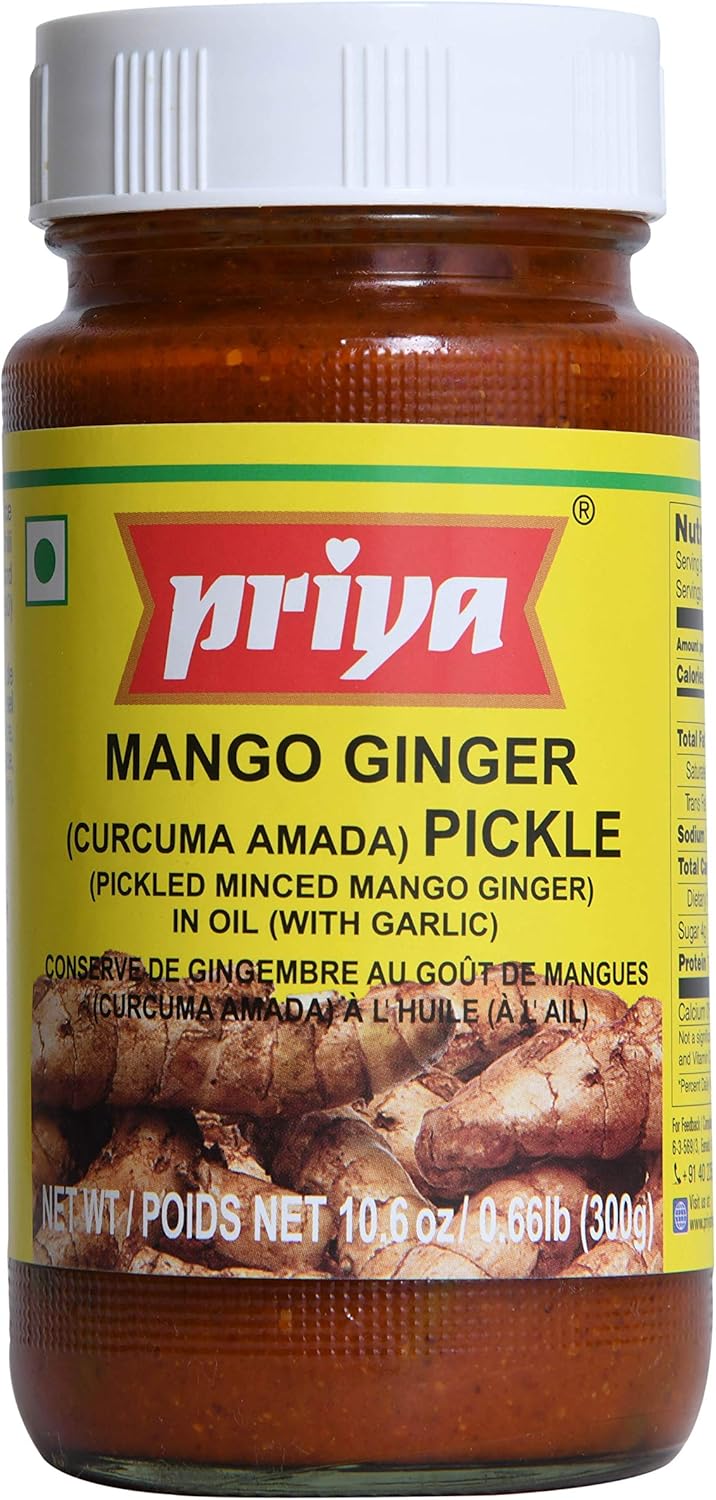 Priya Mango Ginger Pickle in oil (with garlic) - 10.6oz