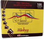 Caffè Passalacqua, 100 x (5.5g) Capsules, Nespresso Compatible Pods, Medium Dark Roast Espresso Coffee, Sweet Creamy Italian Blend, Made in Italy