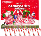 Christmas Candy Mini Canes Stocking Stuffer Red and White Peppermint Sticks Candy Canes Individually Wrapped Bulk Christmas Candy for Décor, Parties & Gifts – 100 Count