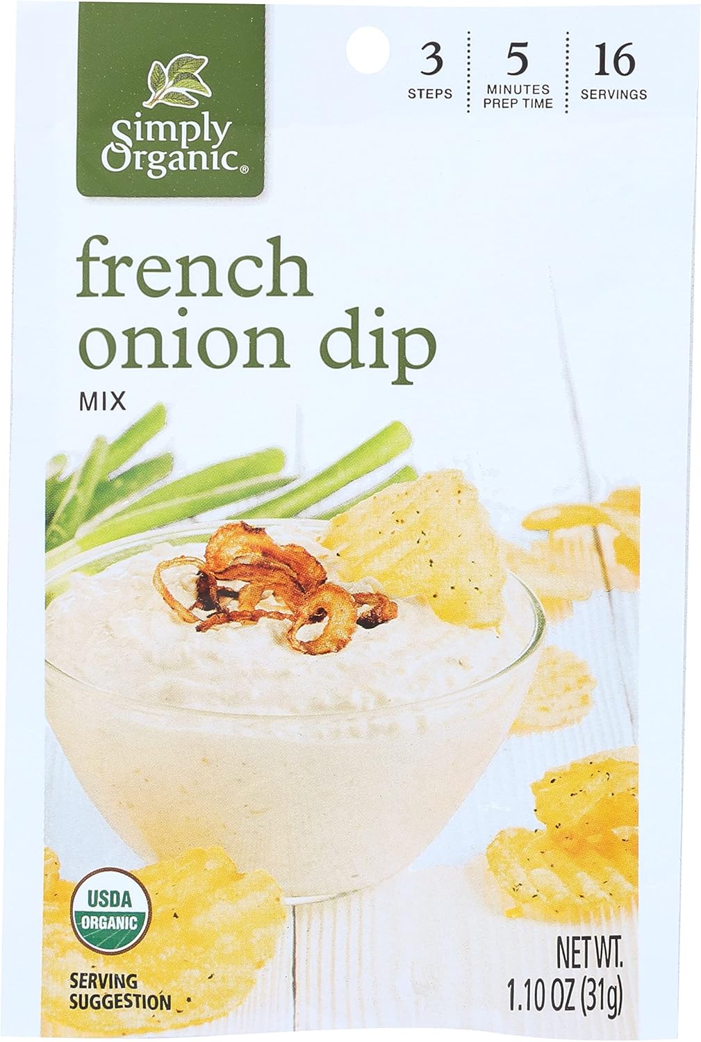 Simply Organic Dip Mix French Onion Org, 1.1 Oz (Pack Of 12)