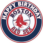 7.5 boston R.S Basketball Cake Topper – Round Edible Birthday Cake Decorations, Happy Birthday Cake