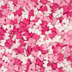 NCS Ribbon Bow Shaped Edible Sprinkles – Hot Pink, Light Pink & White Cupcake, Cake & Cookie Decorations, 7 oz