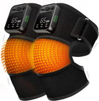 Knee Massager with Heat for Pain Relief V5.0[2026 Upgraded] - Electric Cordless Heated Knee Brace with 6 Heat Levels and 3 Vibration Massage Mode, Gifts for Men Women (Black, 2-Pack)