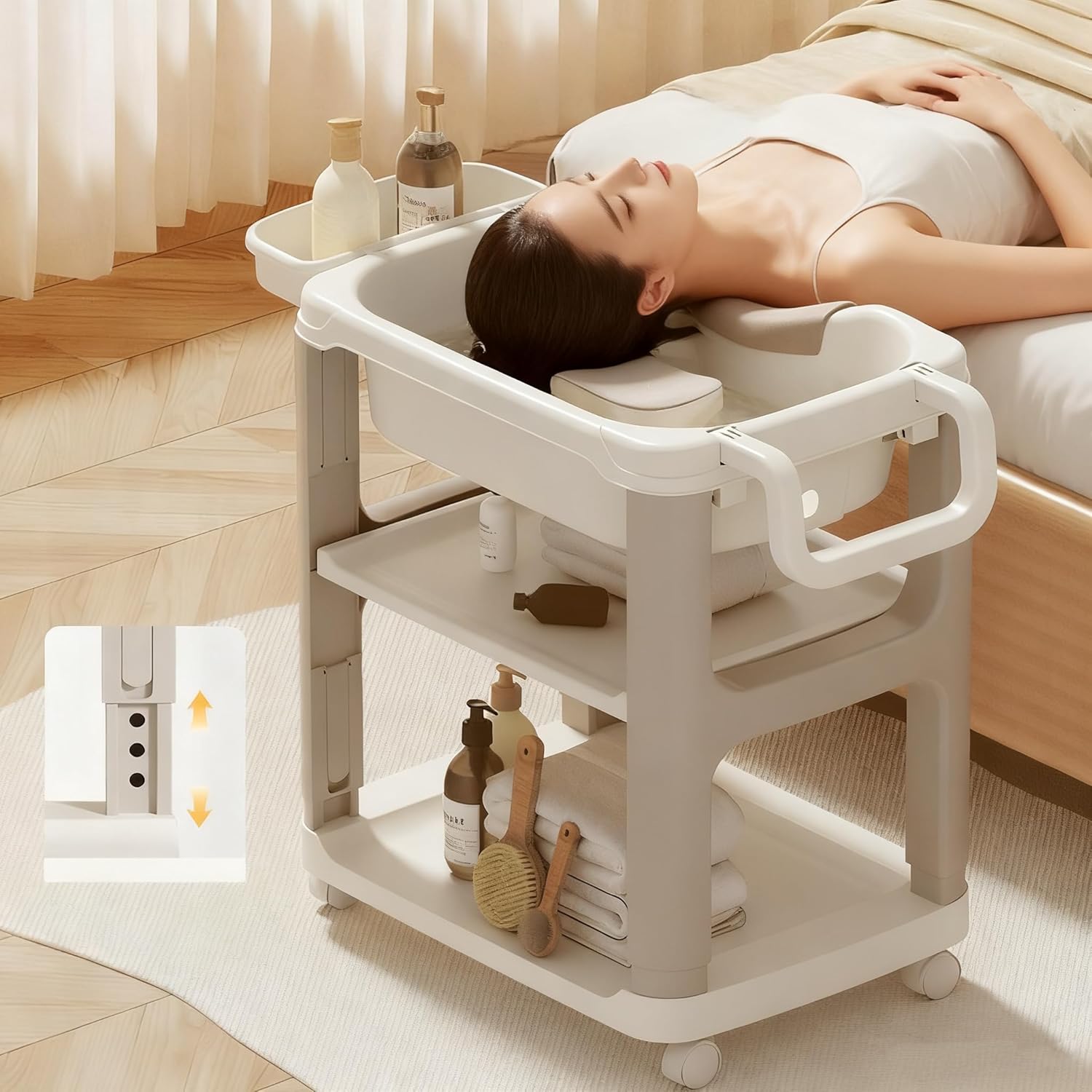 Portable Hair Washing Basin for Bedridden, Portable Shampoo Bowl | Hair Washing Station at Home for the Elderly, Pregnant Women, Kids, Disabled, Injured, Seniors
