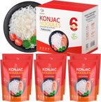 Soeos Konjac Noodles, Fettuccine Pasta, 8.8 oz (250g)*6 Pack, Low Calorie, Low Carb, Keto and Paleo Friendly Shirataki Noodle, Gluten-Free, Fat Free, Sugar Free, Vegan