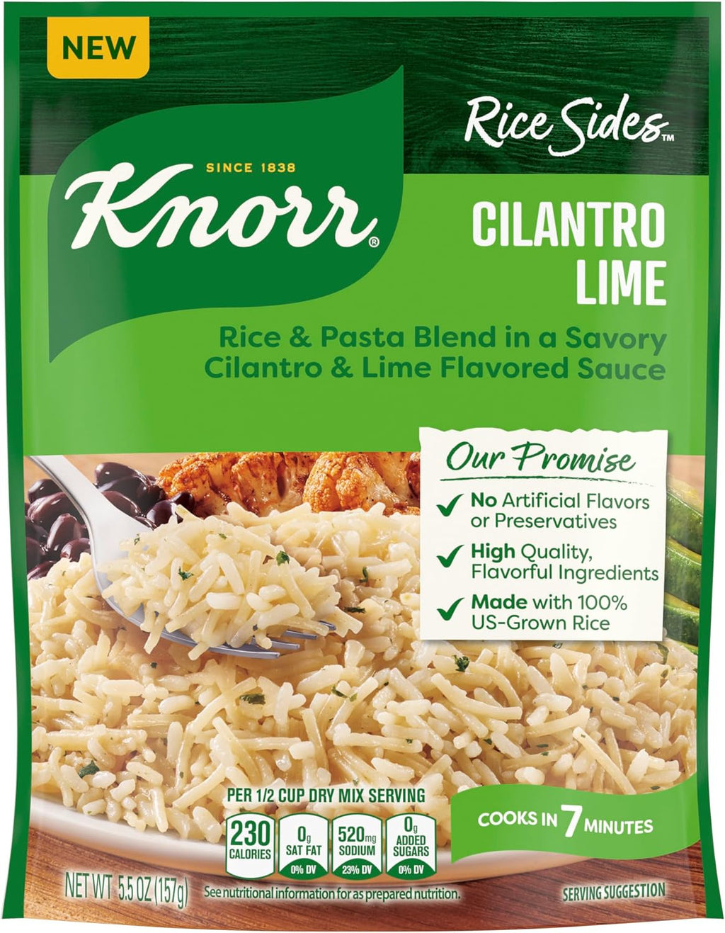 Knorr Cilantro Lime Side Meal Rice Sides Cilantro Lime 5.5 oz