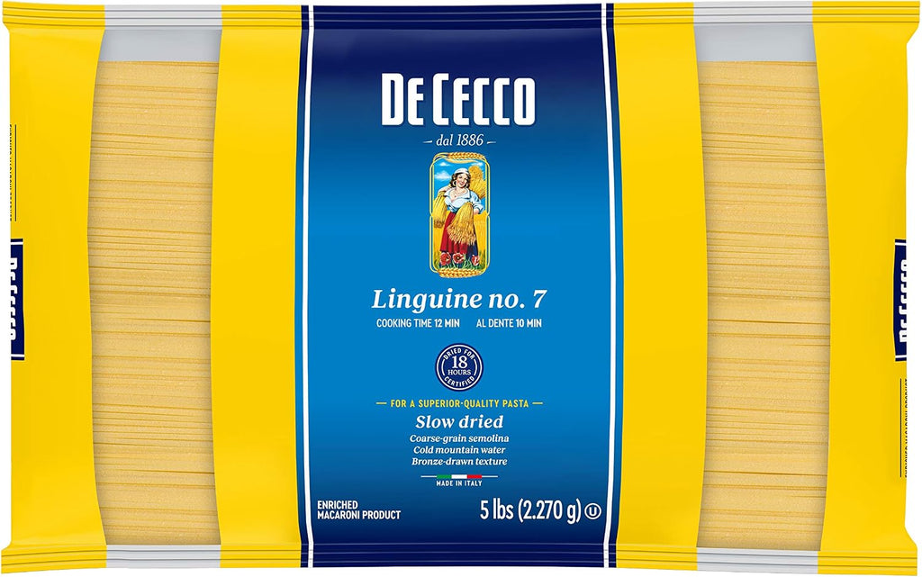 De Cecco Semolina Pasta, Linguine No.7, 5 Pound (Pack of 4)
