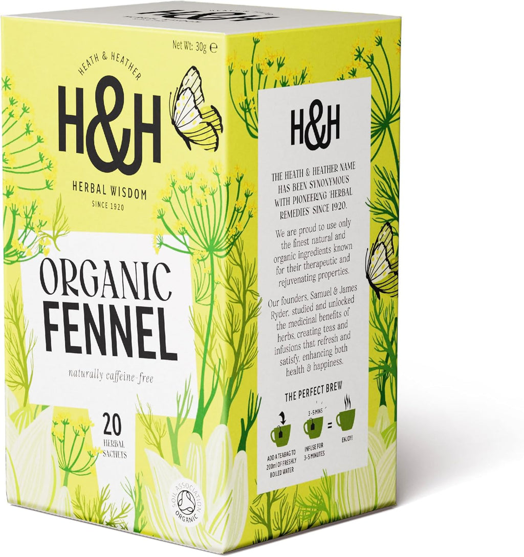 Heath And Heather Organic Fennel ST&E 20 Bag
