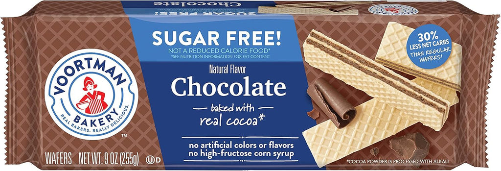 Voortman Bakery Sugar Free Chocolate Wafer, 27 Count