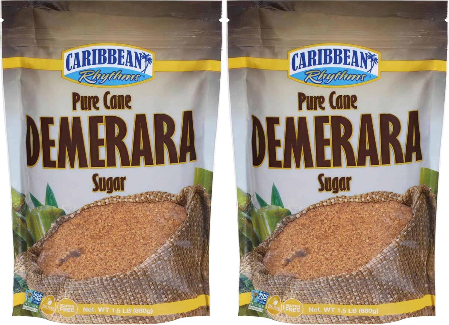 Caribbean Rhythms Pure Cane Demerara Sugar,1.5 lb.,(Pack of 2)