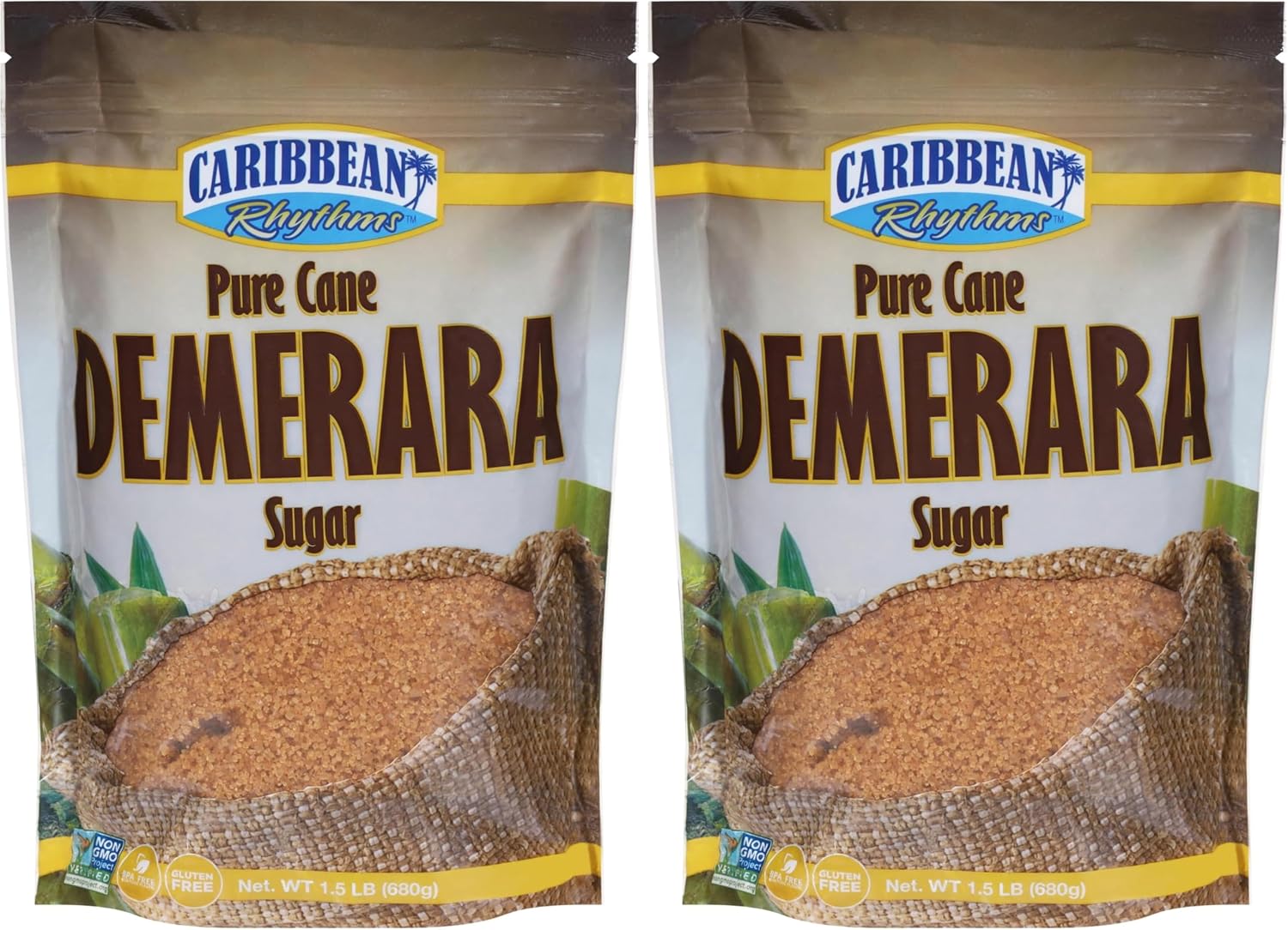 Caribbean Rhythms Pure Cane Demerara Sugar, 1.5 lb. (Pack of 2)