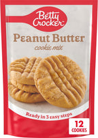 Betty Crocker Peanut Butter Cookie Mix, Makes twelve (12) 2-inch Cookies, 7.2 oz.