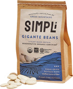 SIMPLi Regenerative Organic Certified Gigantes Beans, Dried White Beans, Buttery Flavor, High Fiber, USDA Organic, 12 oz