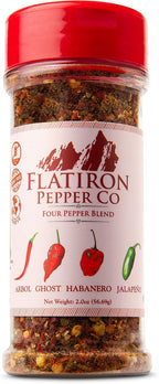 Flatiron Pepper Co - Four Pepper Blend. Premium Red Chile Flakes. Habanero - Jalapeno - Arbol - Ghost Pepper