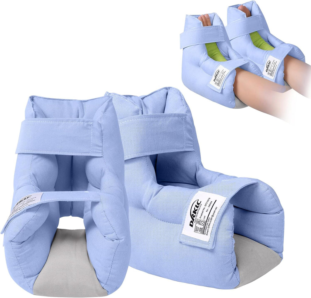 Heel Protector Cushion Pillow to Relieve Pressure from Sores and Ulcers, Adjustable Foot Support Boot for Bedridden Patients Supplies, Ankle pad for Heel Pain