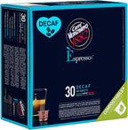 Caffe' Vergnano 1882 Decaf Medium Roast Espresso Original Line Machine Compatible Capsules, Arabica Robusta Espresso Coffee, Italian Coffee for Nespresso Machines, Intensity 5/10, Decaffeinato, 30 Ct