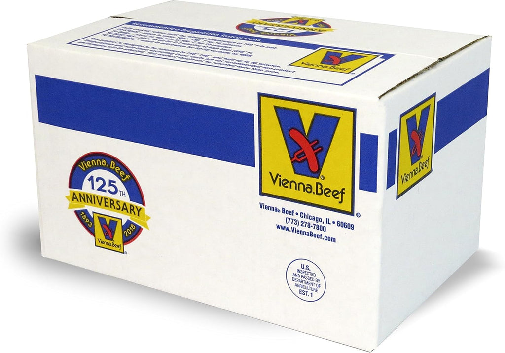 Vienna® Beef Natural Casing Jumbo Franks 6" 4:1 10 lbs. (Approximately 40 count)