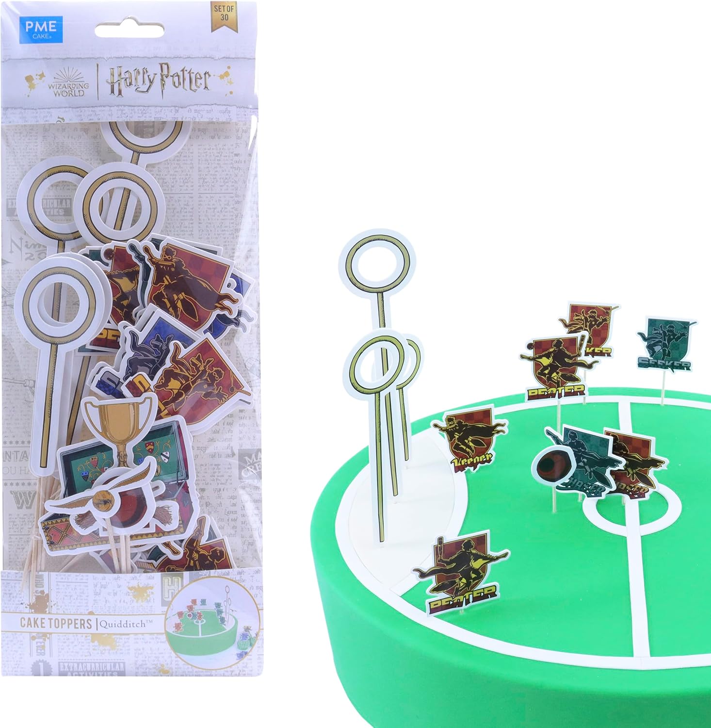 PME Harry Potter Cake Toppers, Quidditch (Pack of 30)