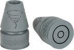 Tornado SB (Solid Body) Cane & Crutch Tips, Fits Shafts of 3/4 to 1 inch, Gray, Pair
