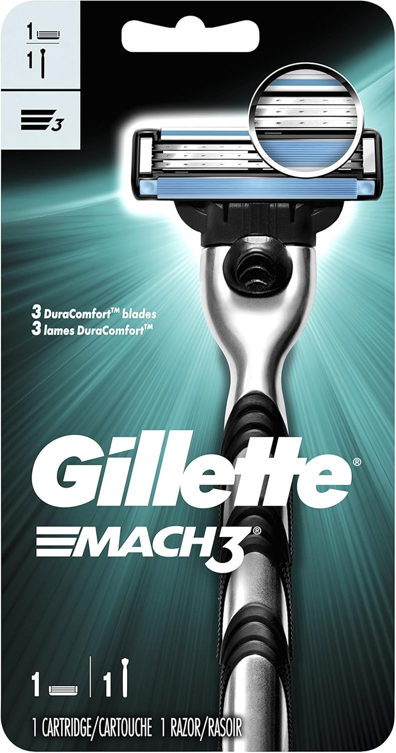 Gillette Mach3 Men's Razor, Handle & 1 Blade Refill
