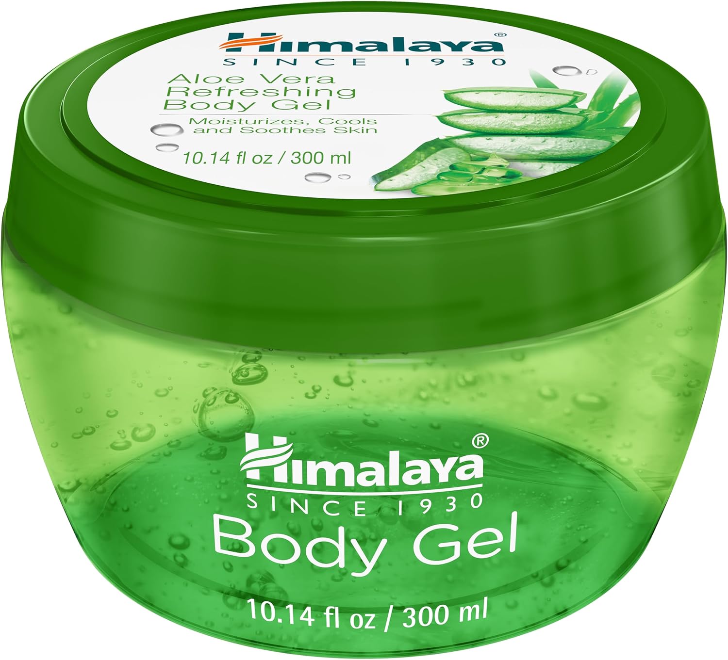 Himalaya Aloe Vera Refreshing Body Gel, with Real Aloe Vera for Moisturizing, Cooling, and Soothing Skin, Lightweight Non-Greasy Formula, 10.14 fl oz (300 ml)