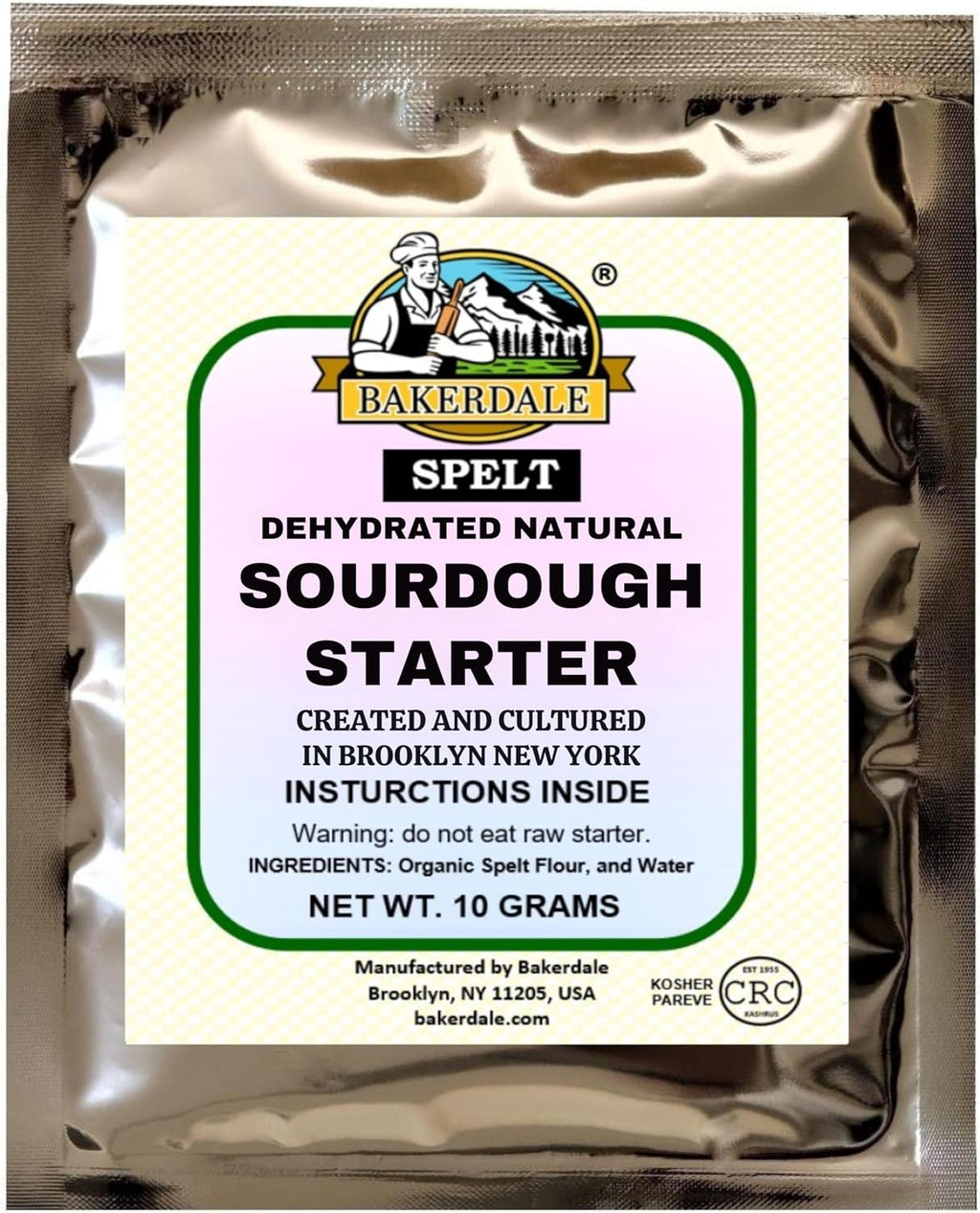 Bakerdale Dehydrated Natural Spelt Sourdough Starter Culture