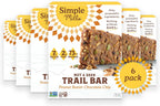 Simple Mills Nut and Seed Trail Bars, 6 Pack, Peanut Butter Chocolate Chip Snack Bars with Pumpkin Seeds, Almonds, Pecans, Peanuts, and Buckwheat, Good Source of Magnesium, 30 Total Count, 1.59 oz